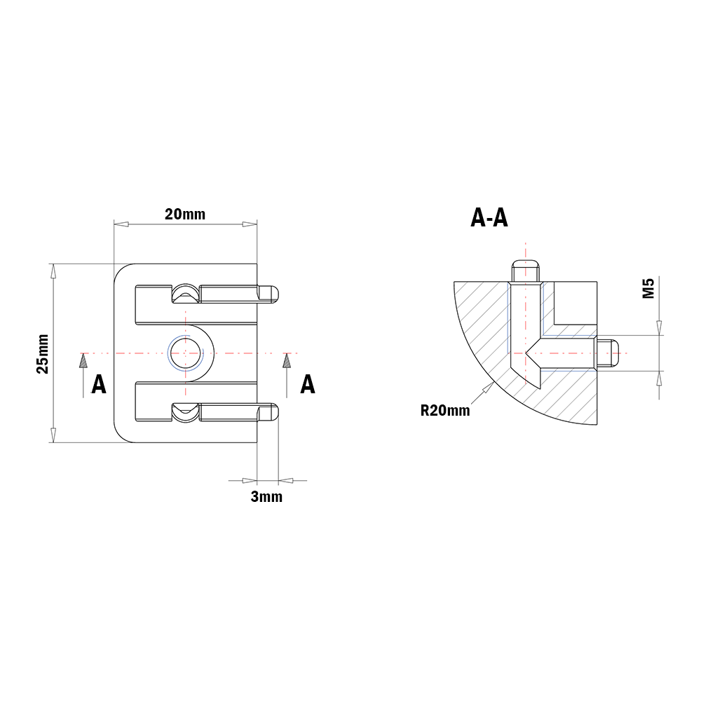 64-110-0 MODULAR SOLUTIONS PANEL CLAMP<br>GLASS PANEL CORNER CONNECTOR